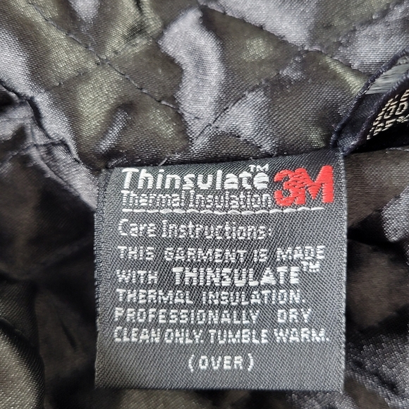 Wilsons Leather Coat Women XL Black Hooded Front Zip Quilted Thinsulate Lining - Picture 8 of 12